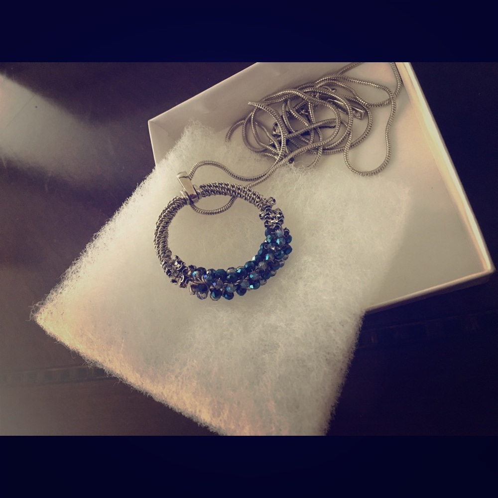 New Kenneth Cole Silver long necklace